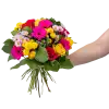 Bouquet with roses and germinis
